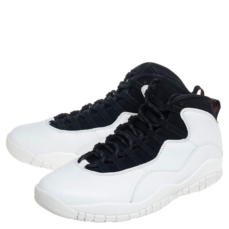 Pre Owned Air Jordan 10 Retro "I'm Back" Summit White Sneakers Size 47.5
