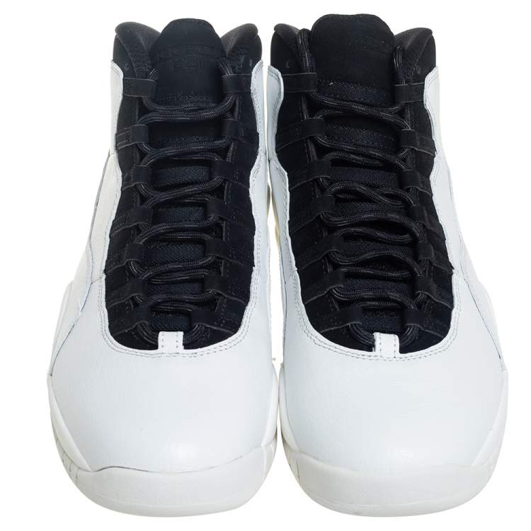 Pre Owned Air Jordan 10 Retro "I'm Back" Summit White Sneakers Size 47.5