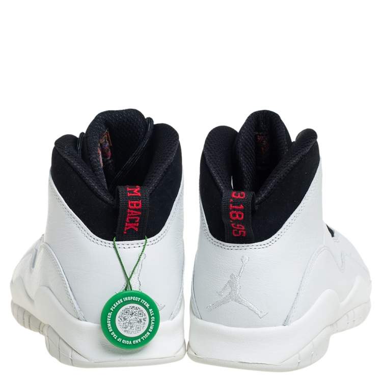 Pre Owned Air Jordan 10 Retro "I'm Back" Summit White Sneakers Size 47.5