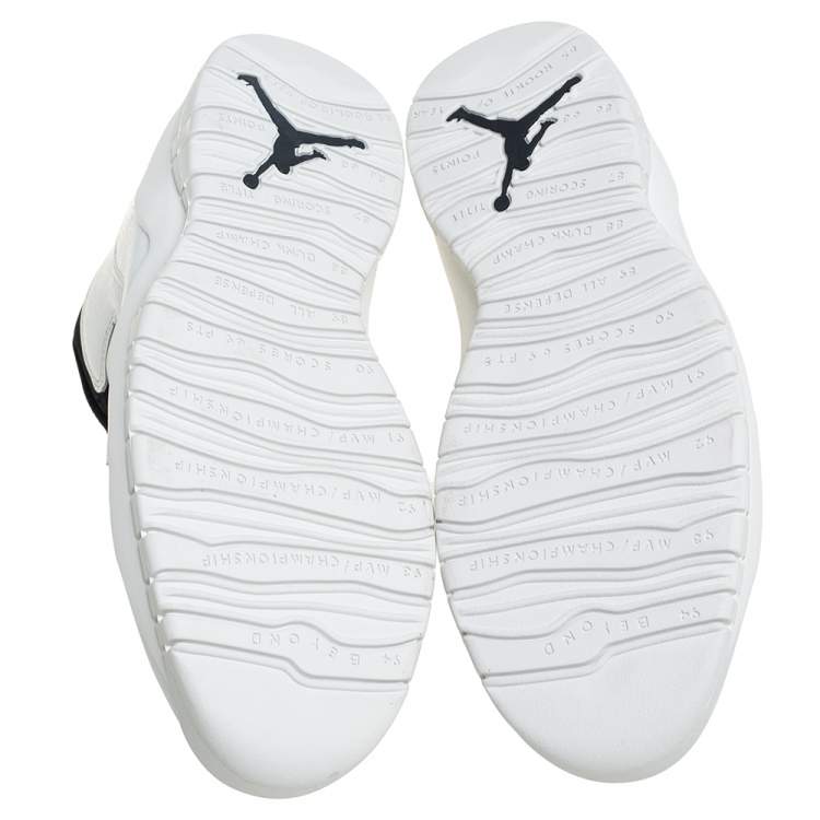 Pre Owned Air Jordan 10 Retro "I'm Back" Summit White Sneakers Size 47.5