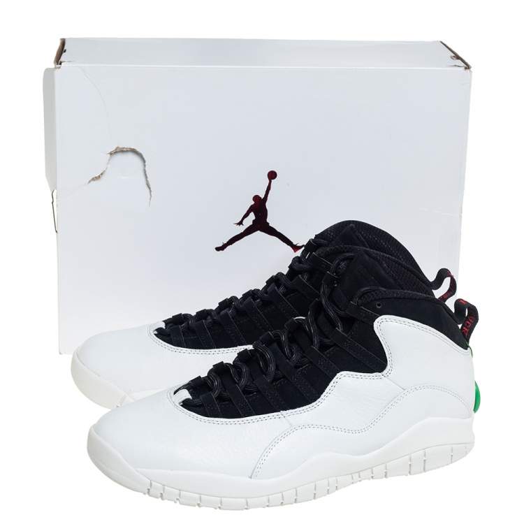 Pre Owned Air Jordan 10 Retro "I'm Back" Summit White Sneakers Size 47.5
