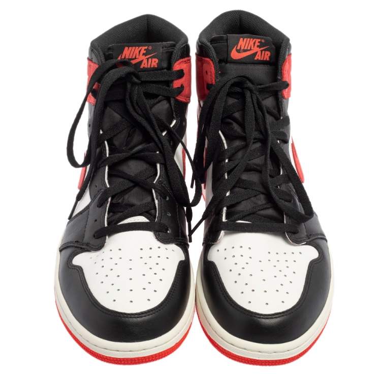 Pre Owned Air Jordan Tricolor Leather Air Jordan 1 Retro High Top Sneakers Size 47.5