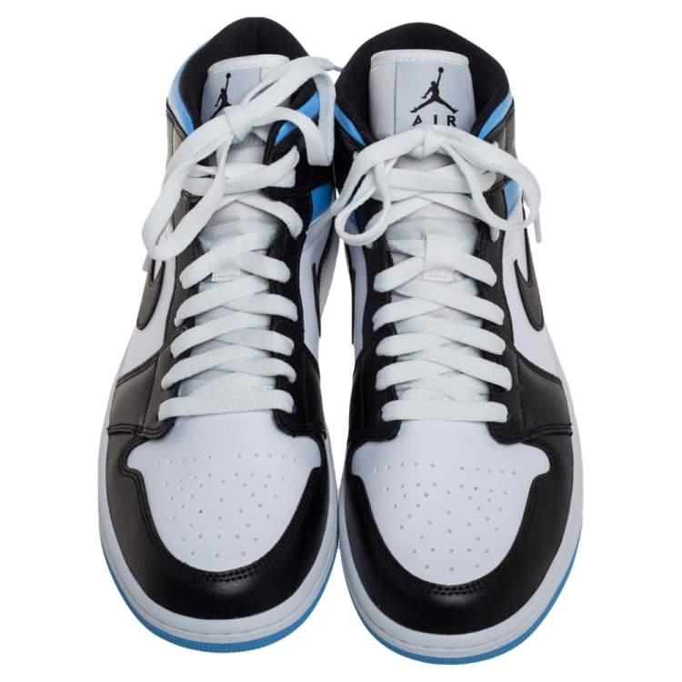 Pre Owned Air Jordan 1 Mid  Multicolor Leather High Top Sneakers Size 44