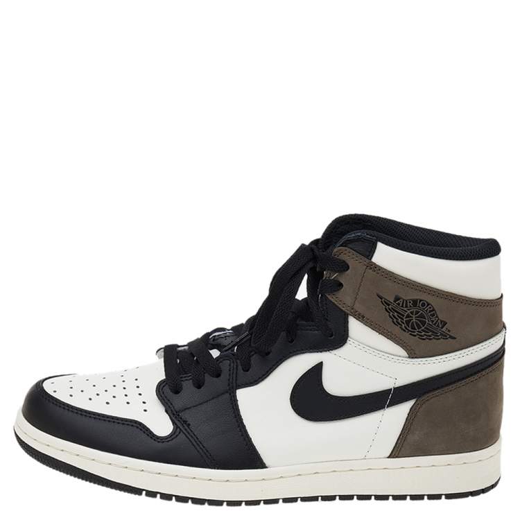 pedal ignorar Hablar con Air Jordan x Nike Tricolor Leather Air Jordan 1 Retro High OG Dark Mocha  High Top Sneakers Size 44.5 Air Jordans | TLC