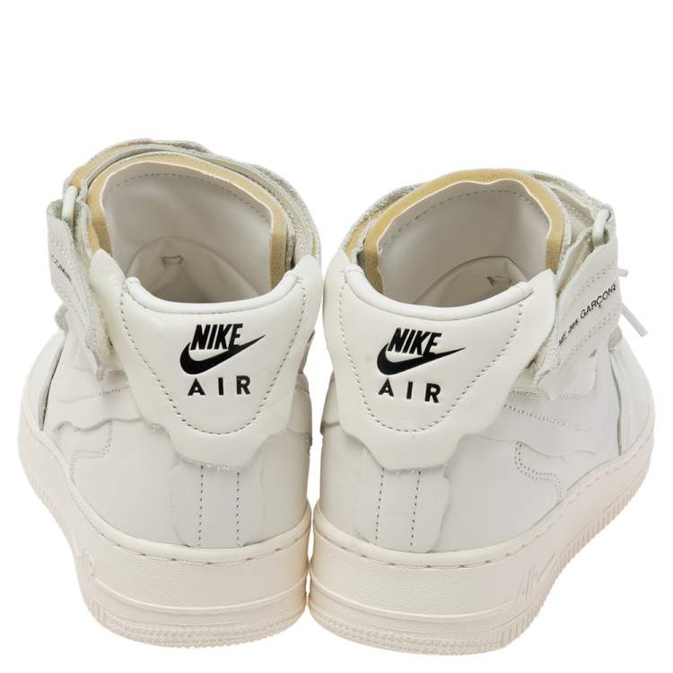 Pre Owned Air Jordan White Leather 12 Retro Fiba High Top Sneakers Size 42.5
