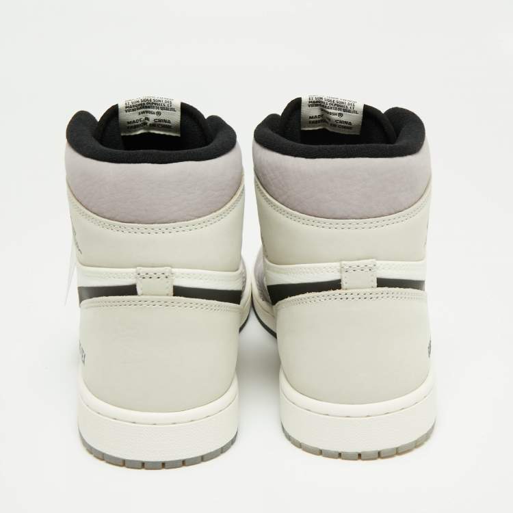Pre Owned Jordan 1 Multicolor Nubuck And Fabric  High Element Gore-Tex Light Bone Sneakers Size 44