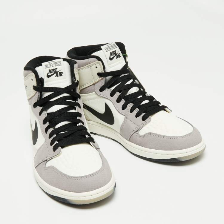 Pre Owned Jordan 1 Multicolor Nubuck And Fabric  High Element Gore-Tex Light Bone Sneakers Size 44
