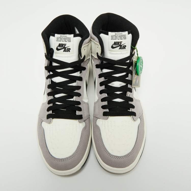 Pre Owned Jordan 1 Multicolor Nubuck And Fabric  High Element Gore-Tex Light Bone Sneakers Size 44