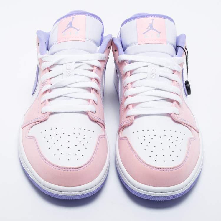 Pre Owned Air Jordans Multicolor Leather Jordan 1 Low Sneakers Size 44