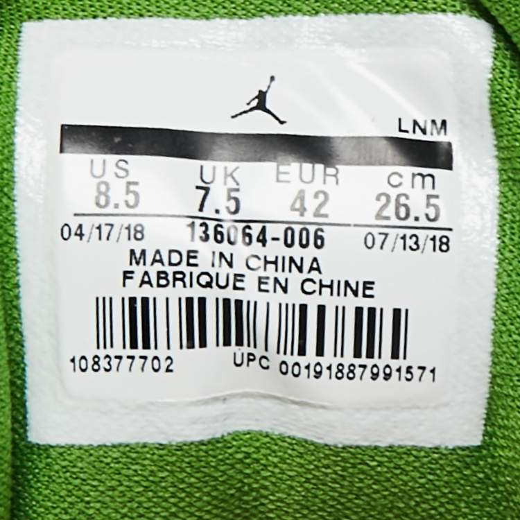 Pre Owned Air Jordan Grey/White Nubuck and Leather Jordan 3 Retro Cool (2021) Sneakers Size 42