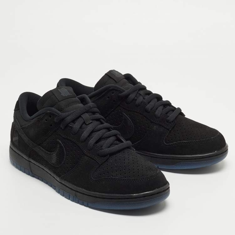 Pre Owned Nike Black and Mesh Dunk Low Top Sneakers Size 43