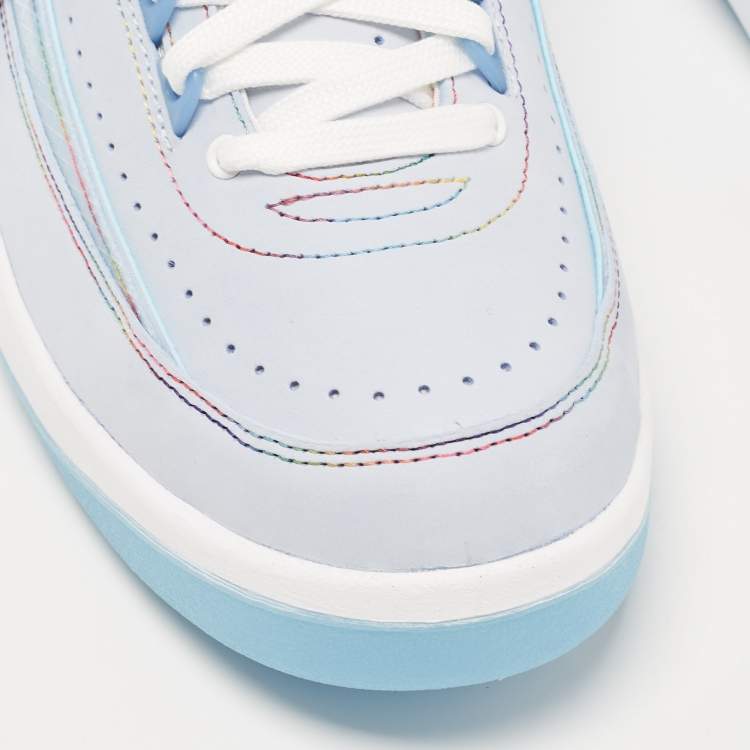 مملوكة مسبقًا Air jordan Blue/White Nylon and PVC Jordan Retro J Balvin  High Top Sneakers Size 44.5