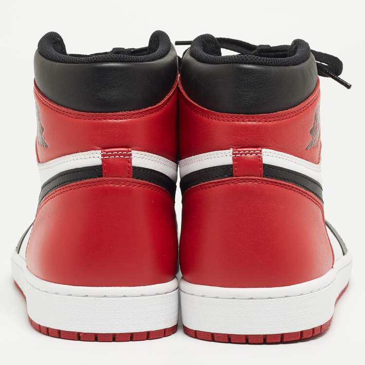 Pre Owned Jordan Multicolor Leather Jordan 1 Retro High Top Sneakers Size 47.5