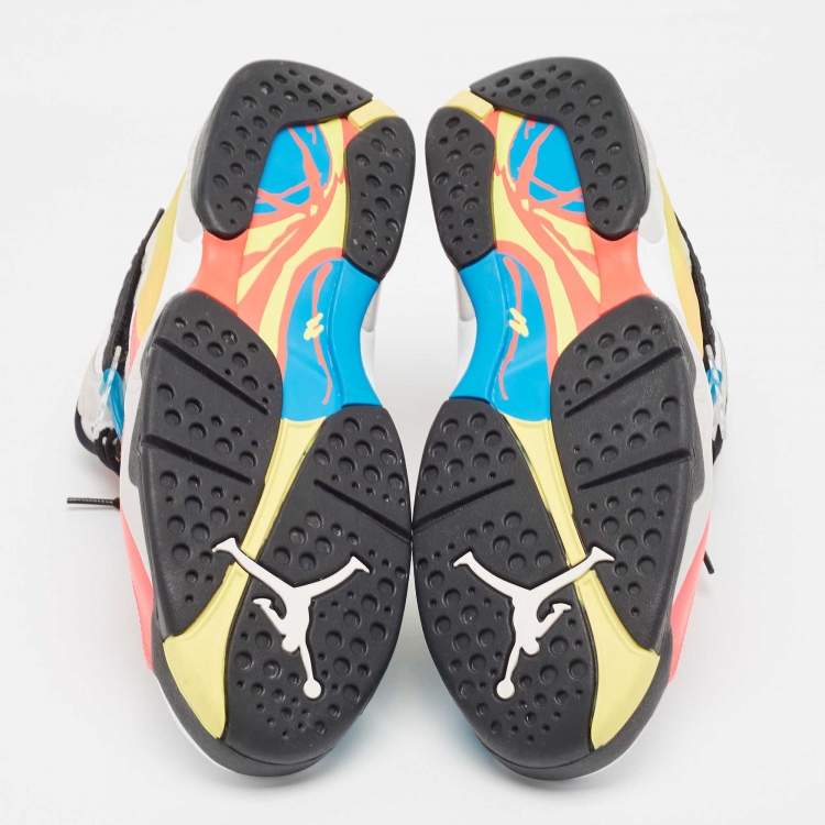Pre Owned Air Jordans Multicolor Leather Jordan 8 SP Retro SE Sneakers Size 47.5
