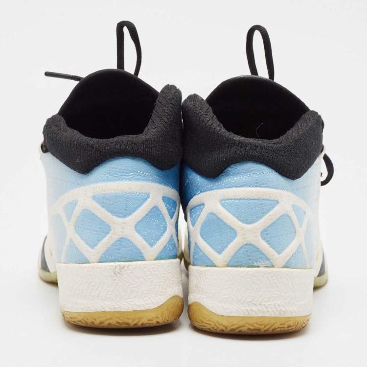 Pre Owned Air Jordans Blue/White Fabric Jordan XXX UNC Sneakers Size 43