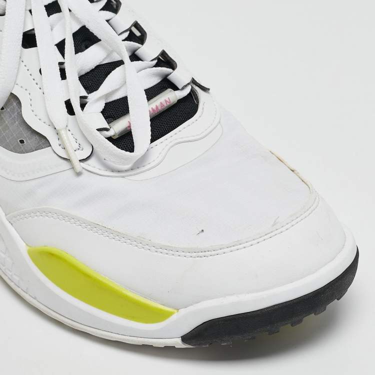Pre Owned Air Jordans White Leather Jordan Air Max 200 Vibrant Sneakers Size 46