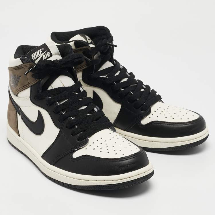 Pre Owned Air Jordans Tricolor Leather Jordan 1 Retro High OG Sneakers Size 41