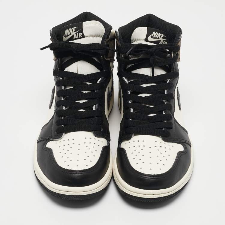 Pre Owned Air Jordans Tricolor Leather Jordan 1 Retro High OG Sneakers Size 41