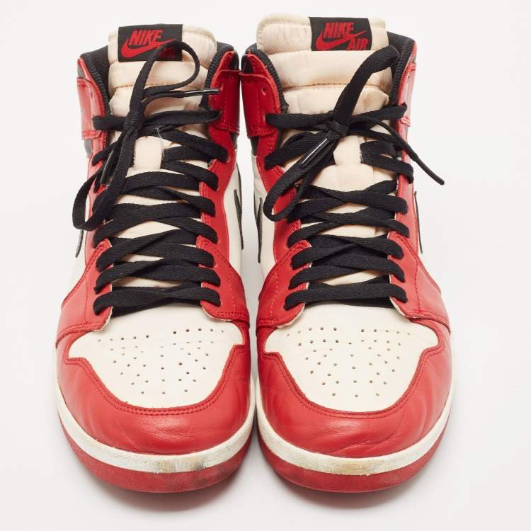 Pre Owned Air Jordans Multicolor Leather Jordan 1.5 Retro Chicago Sneakers Size 44