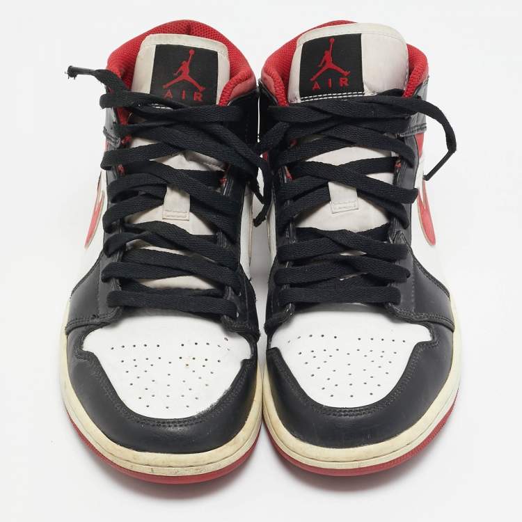 Pre Owned Air Jordans Multicolor Leather Air Jordan 1 High Top Sneakers Size 41