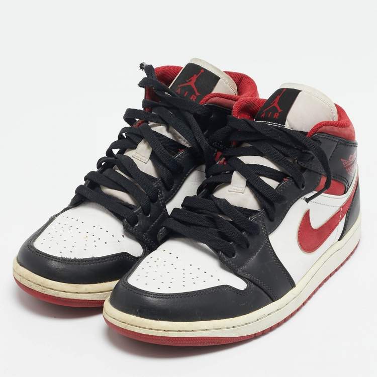 Pre Owned Air Jordans Multicolor Leather Air Jordan 1 High Top Sneakers Size 41