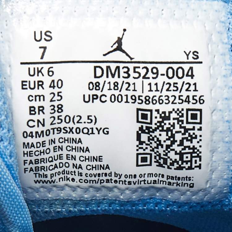 Pre Owned Air Jordans Grey/Blue Canvas Air Jordan 1 Crater Mid Top Sneakers Size 40