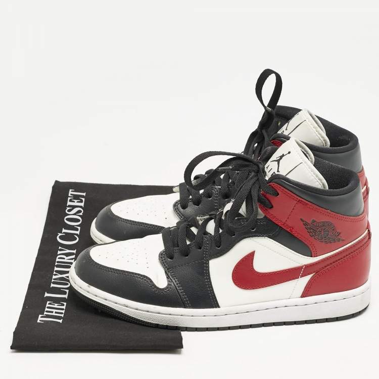 Pre Owned Air Jordans Multicolor Leather Air Jordan 1 High Top Sneakers Size 41