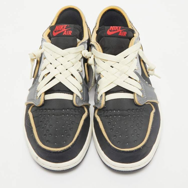 Pre Owned Air Jordans Multicolor Leather Jordan 1 Low OG Bleached Coral Sneakers Size 40