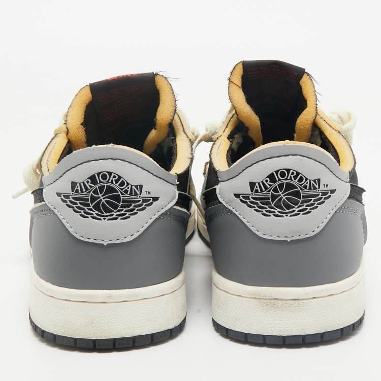 Pre Owned Air Jordans Multicolor Leather Jordan 1 Low OG Bleached Coral Sneakers Size 40