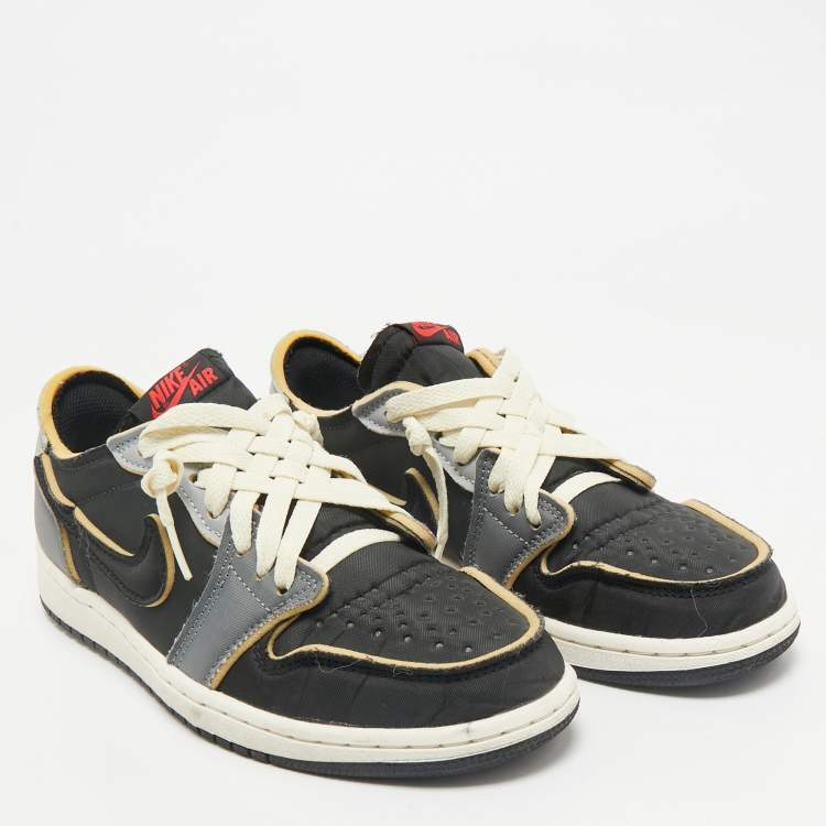 Pre Owned Air Jordans Multicolor Leather Jordan 1 Low OG Bleached Coral Sneakers Size 40
