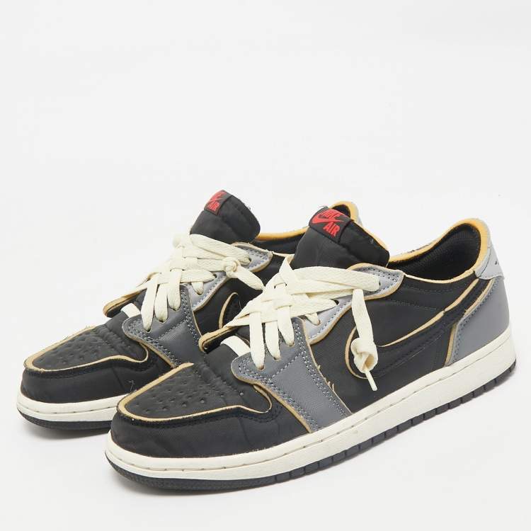 Pre Owned Air Jordans Multicolor Leather Jordan 1 Low OG Bleached Coral Sneakers Size 40
