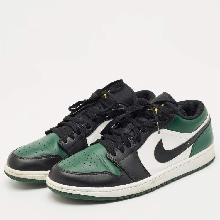 Pre Owned Air Jordans Multicolor Leather Jordan 1 Low Sneakers Size 45