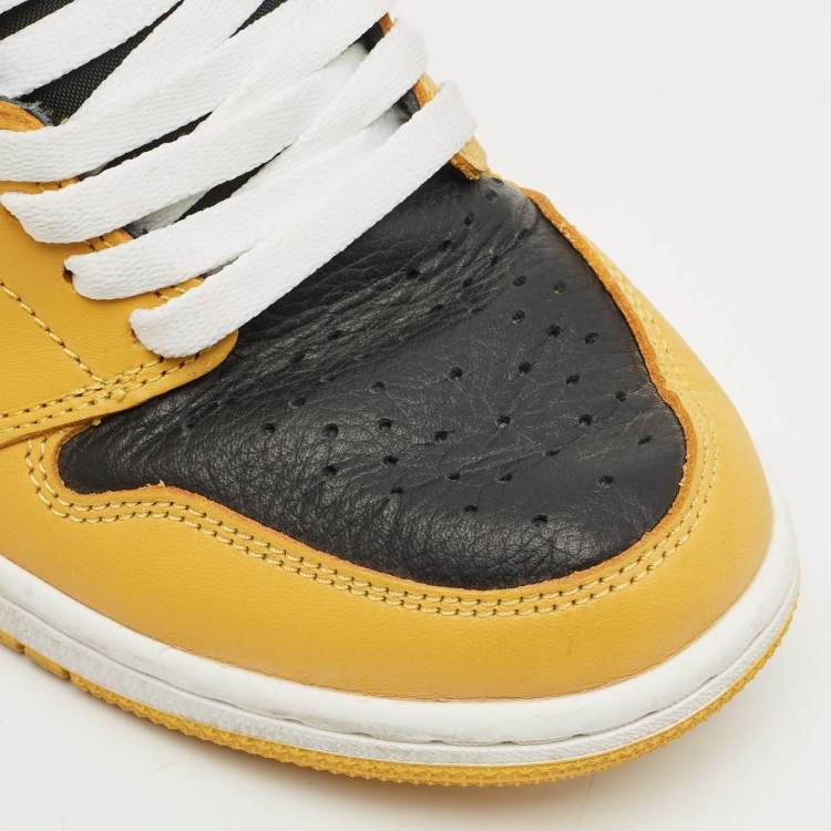 Pre Owned Air Jordans Tricolor Leather Jordan 1 Retro High OG Sneakers Size 41
