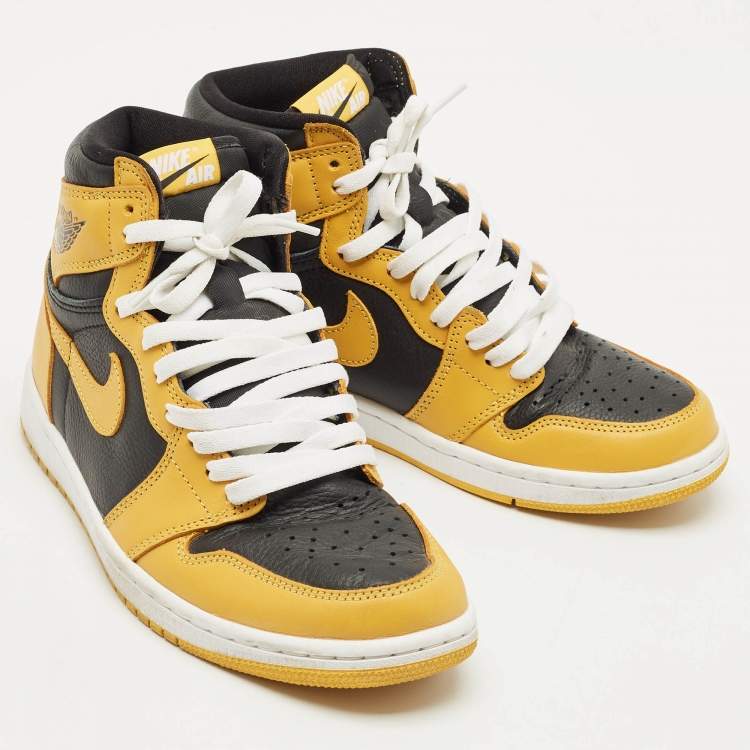 Pre Owned Air Jordans Tricolor Leather Jordan 1 Retro High OG Sneakers Size 41
