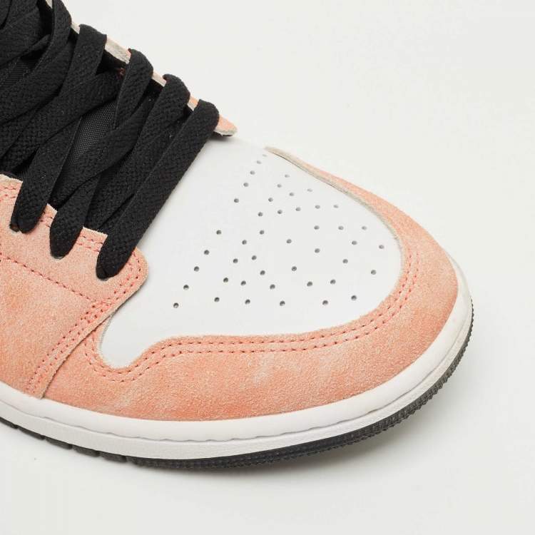 Pre Owned Air Jordans Multicolor Suede and Leather Jordan 1 Mid SE Flight Club Sneakers Size 42