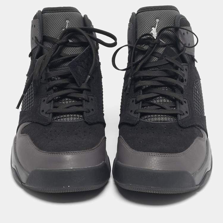 Pre Owned Air Jordans Two tone Coated Canvas and Leather Jordan Son of Mars High Top Sneakers Size 45
