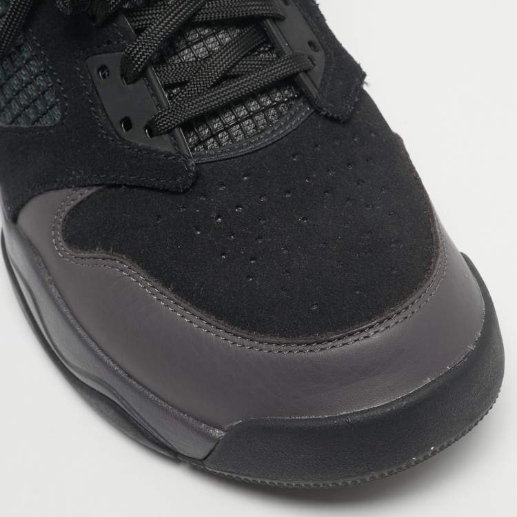 Pre Owned Air Jordans Two tone Coated Canvas and Leather Jordan Son of Mars High Top Sneakers Size 45