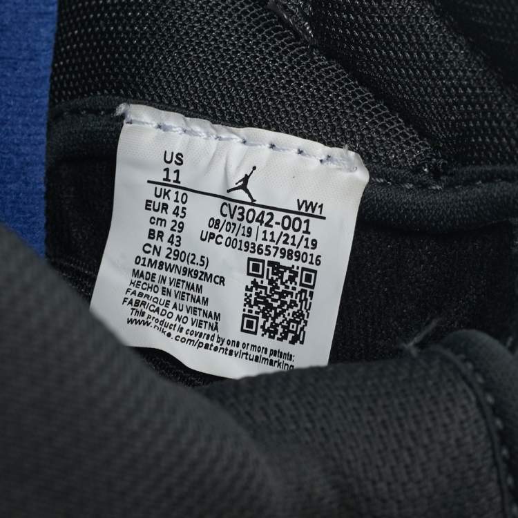 Pre Owned Air Jordans Two tone Coated Canvas and Leather Jordan Son of Mars High Top Sneakers Size 45