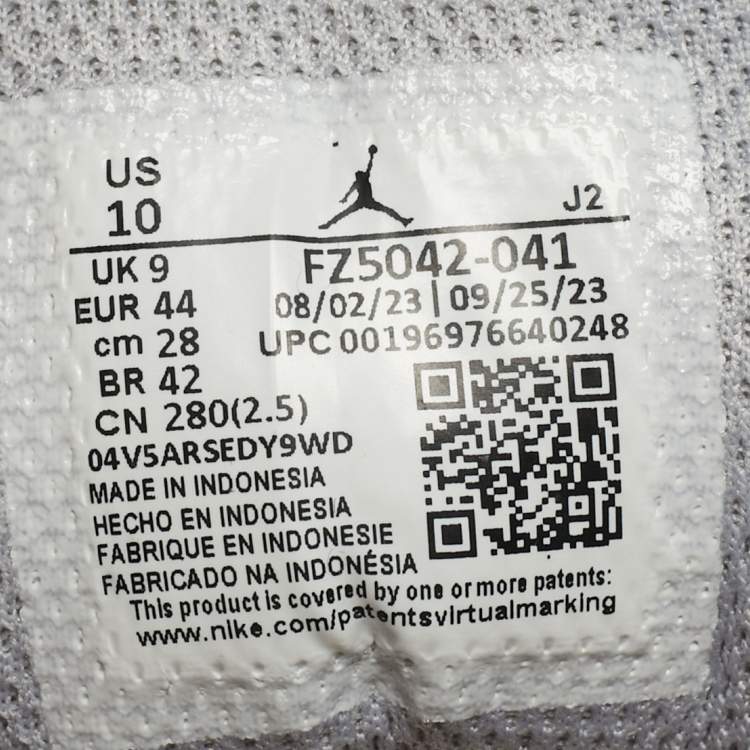 مملوكة مسبقًا Air Jordans Multicolor Leather Jordan 1 Low SE Phantom Repaired Denim Swoosh Sneakers Size 44