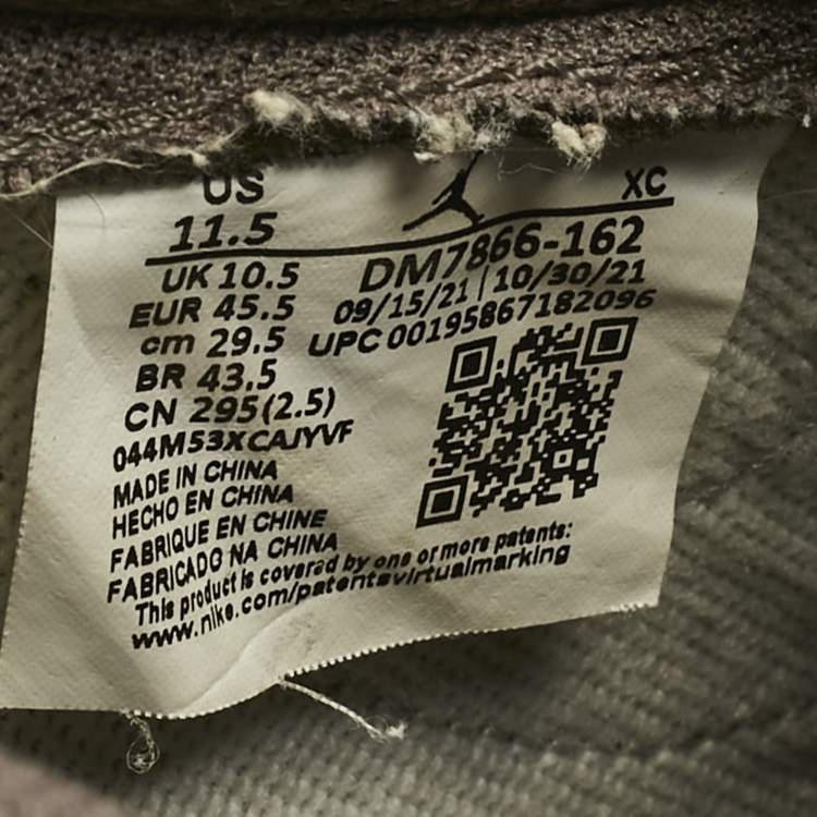 Pre Owned Air Jordans Multicolor Leather Jordan 1 Retro Low OG SP Travis Scott Reverse Mocha Sneakers Size 45.5