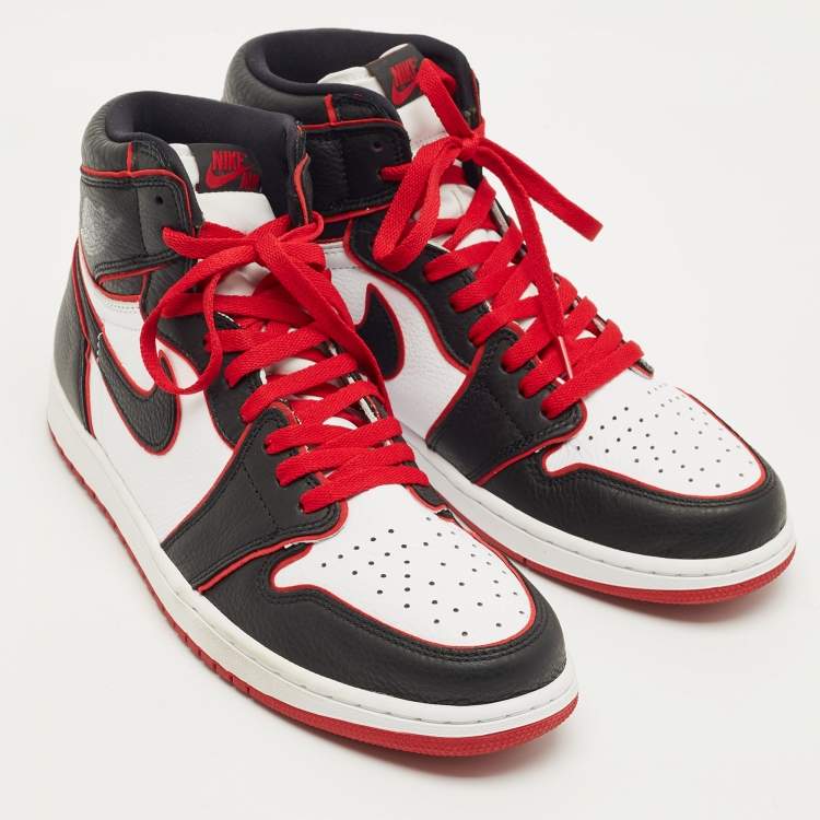 Pre Owned Air Jordans Multicolor Leather Jordan 1 Retro High Bloodline Sneakers Size 45.5