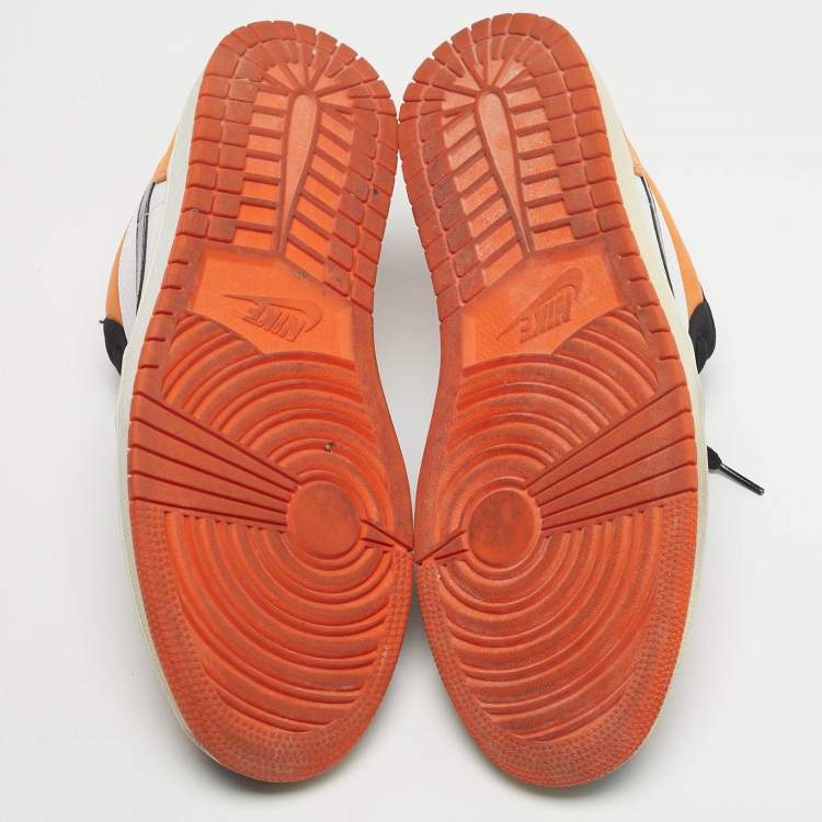 Pre Owned Air Jordans Multicolor Nubuck Leather Jordan 1 Low Shattered Backboard Sneakers Size 45