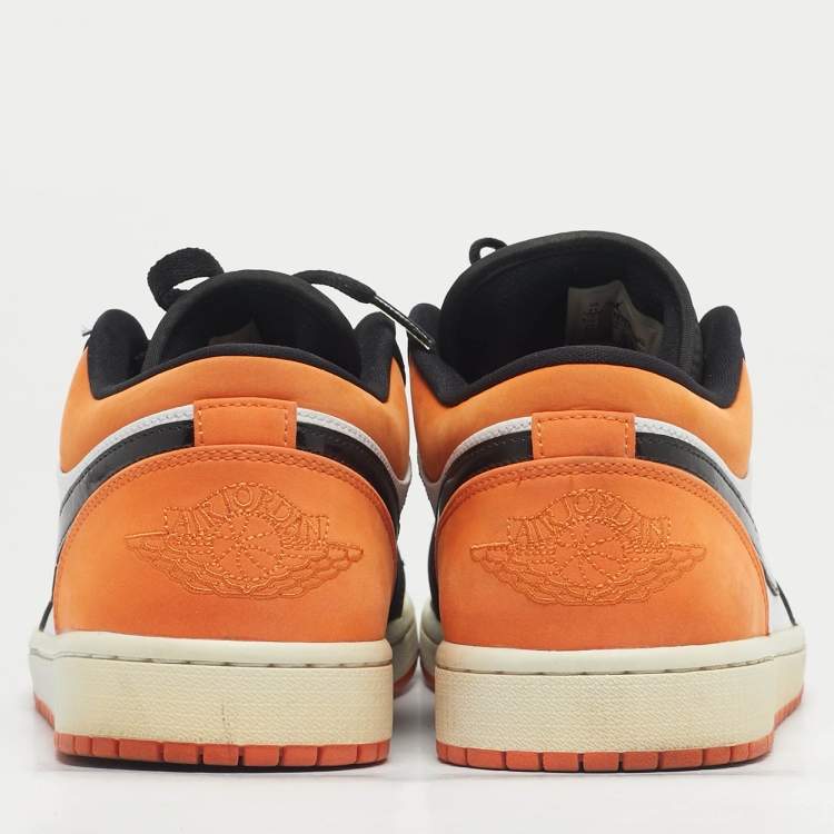 Pre Owned Air Jordans Multicolor Nubuck Leather Jordan 1 Low Shattered Backboard Sneakers Size 45