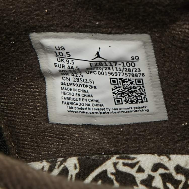 Pre Owned Air Jordans Multicolor Canvas and Leather Jordan Jumpman Jack TR Travis Scott Sail Sneakers Size 44.5