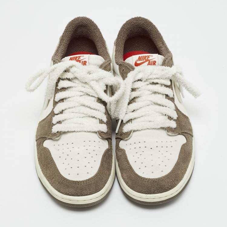 Pre Owned Air Jordans Multicolor Suede Jordan 1 Retro Low OG Year of the Rabbit Sneakers Size 44.5