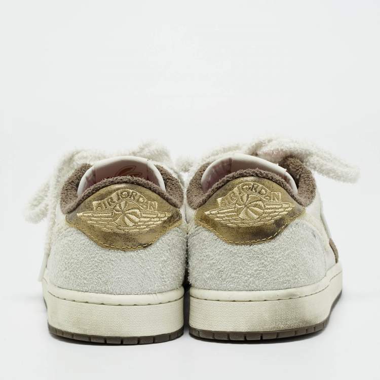 Pre Owned Air Jordans Multicolor Suede Jordan 1 Retro Low OG Year of the Rabbit Sneakers Size 44.5