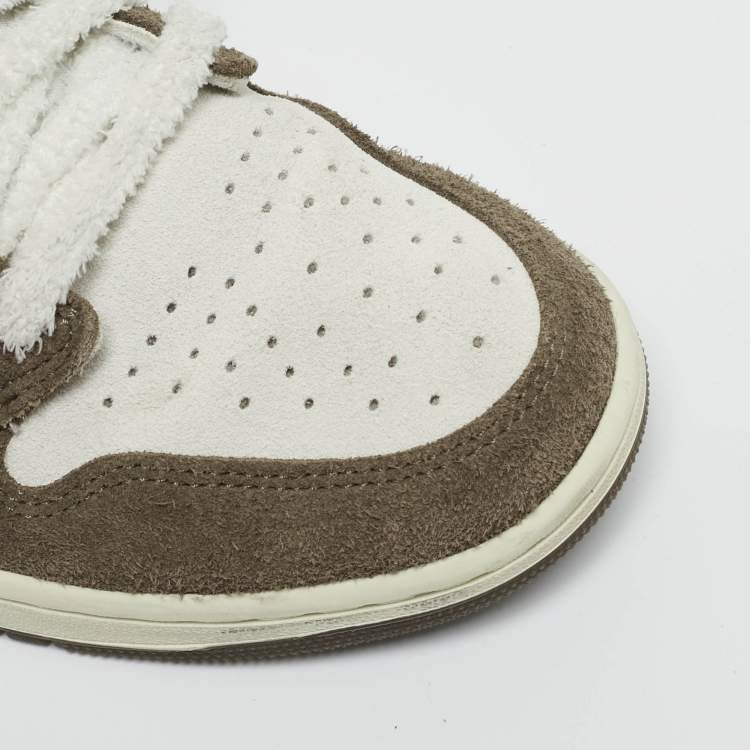 Pre Owned Air Jordans Multicolor Suede Jordan 1 Retro Low OG Year of the Rabbit Sneakers Size 44.5