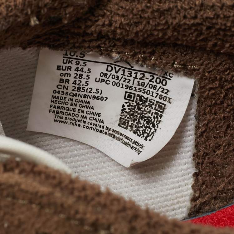 Pre Owned Air Jordans Multicolor Suede Jordan 1 Retro Low OG Year of the Rabbit Sneakers Size 44.5