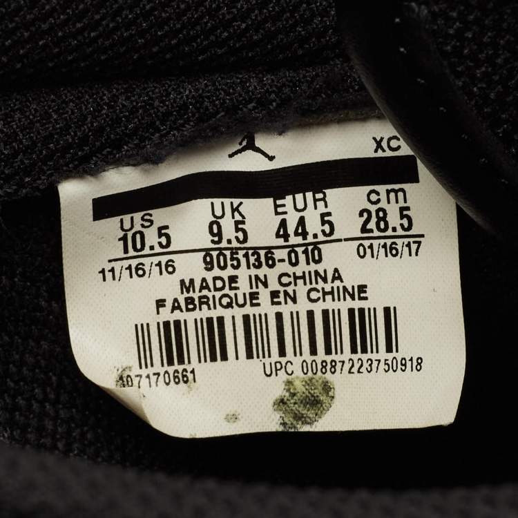 Pre Owned Air Jordans Black Suede Jordan 1 Retro Low OG Black Vachetta Sneakers Size 44.5