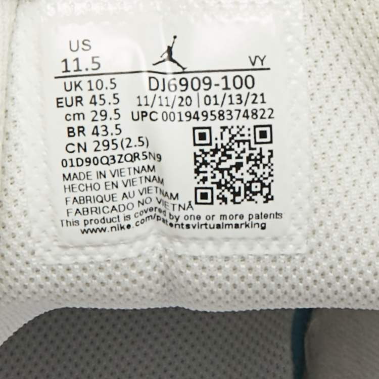 Pre Owned Air Jordans Jordan 1 To My First Coach Size 45.5 Multicolor Leather Low Top Sneakers